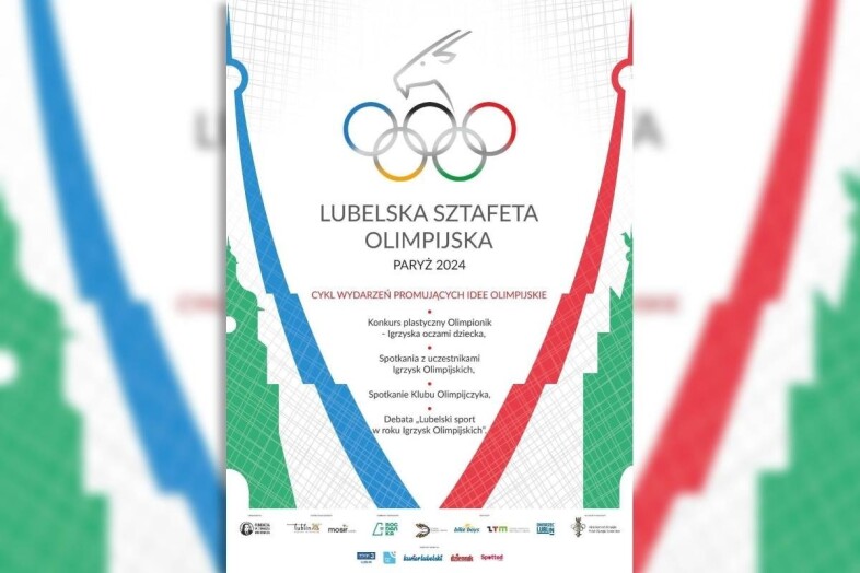 Lubelska sztafeta olimpijska Paryż 2024 - plakat organizatora